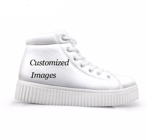PrintKicks™ – Custom High-Top Platform Sneakers (Women)