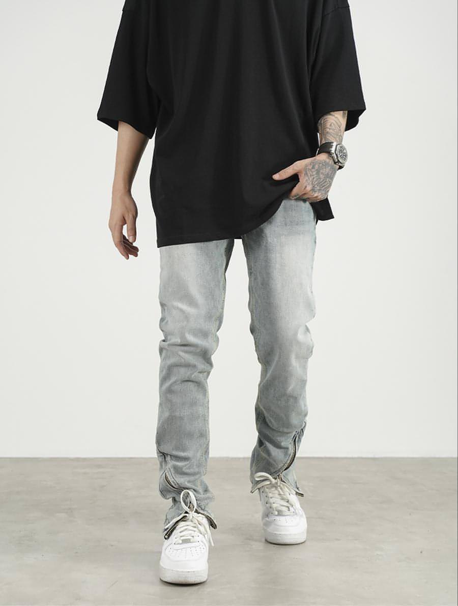 EdgeSplit™ – High Street Slim Jeans with Zipper Hem