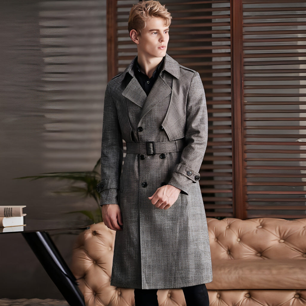 The Trenchcoat Is Over The Knee And Long Men