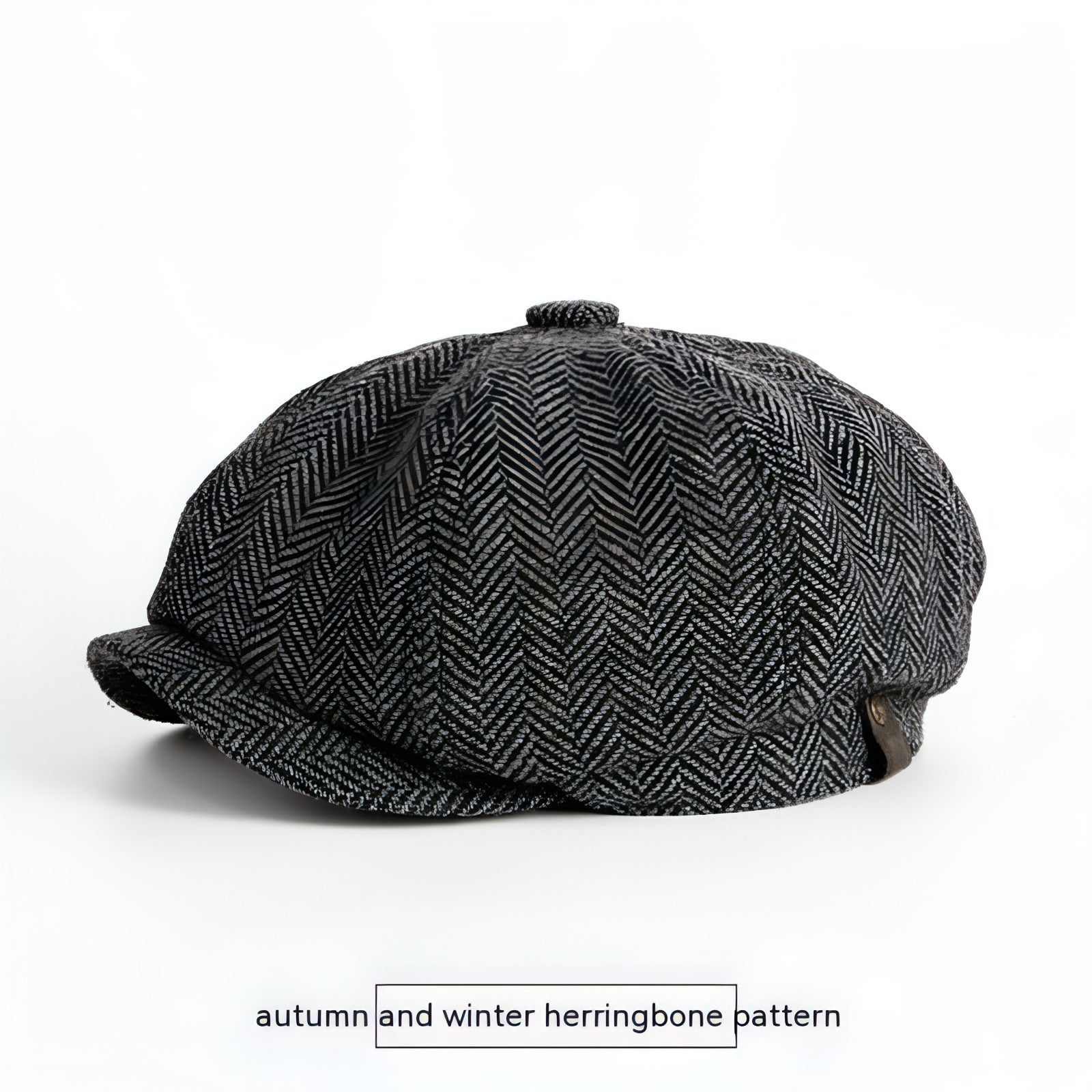 A1. Vintage Spring And Autumn Leisure Wool British Octagonal Hat
