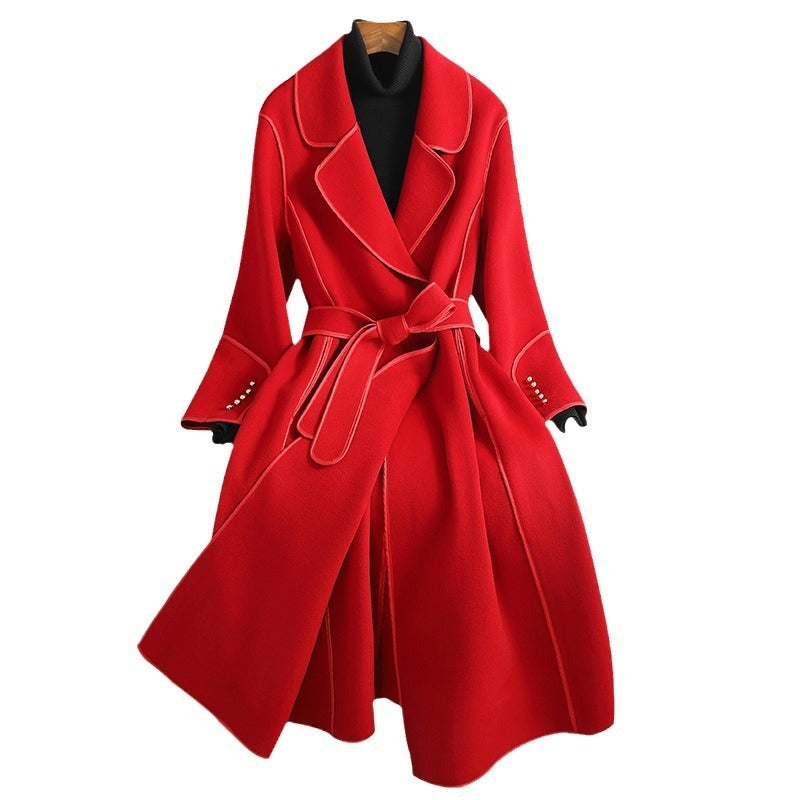 Women's Slim-Fit Wool Overcoat – Timeless Elegance & Comfort