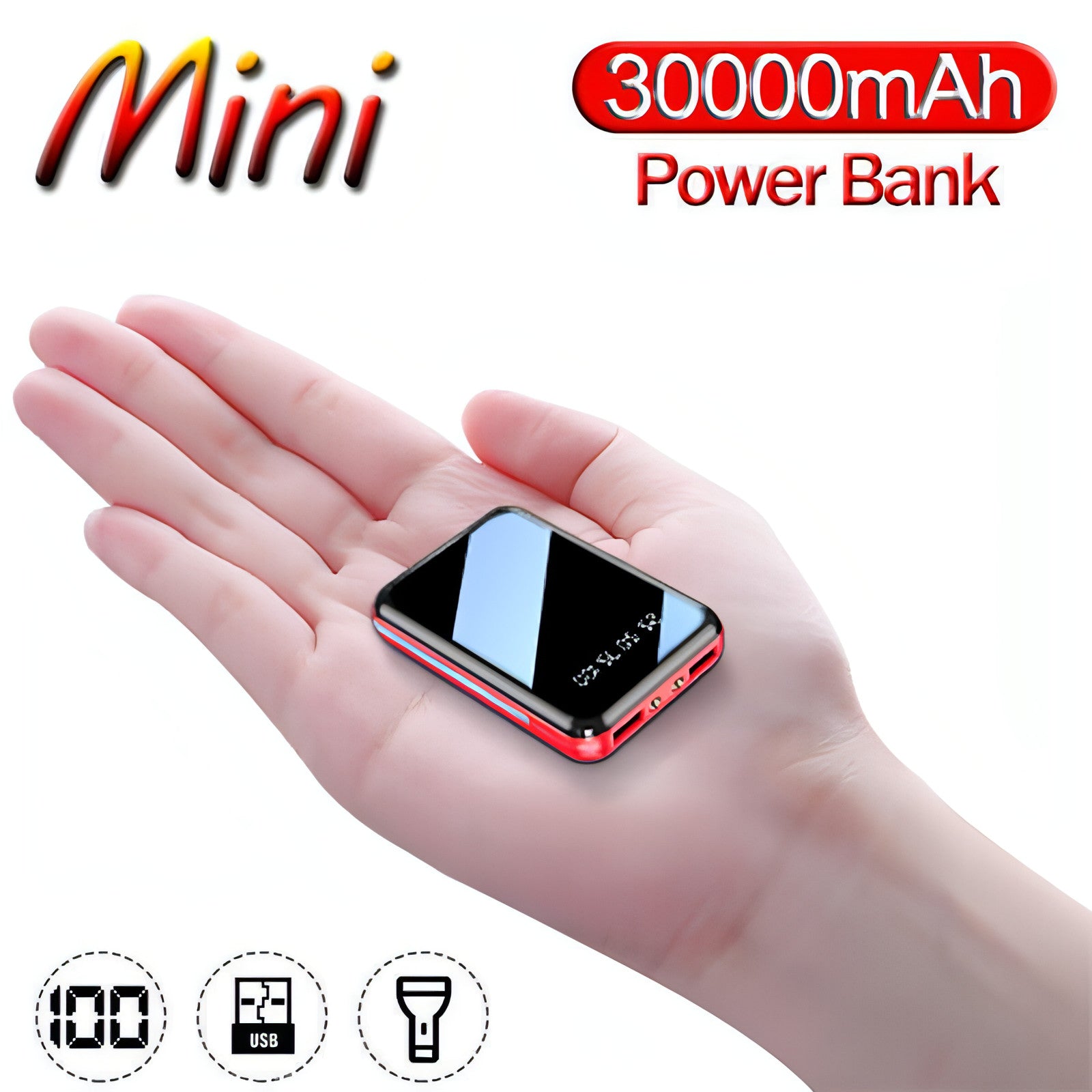 VoltMate™ – 30000mAh Mini Power Bank USB