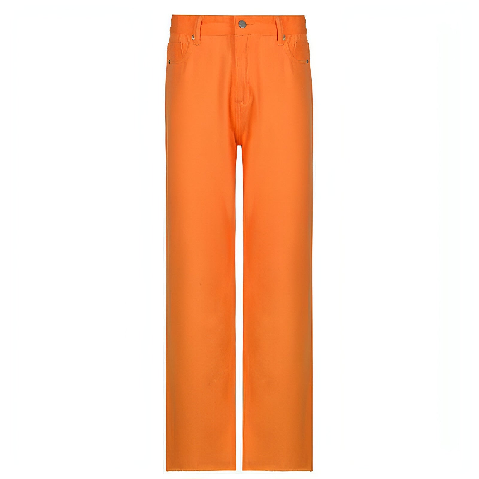 Net Red Colored High-Waist Jeans Women