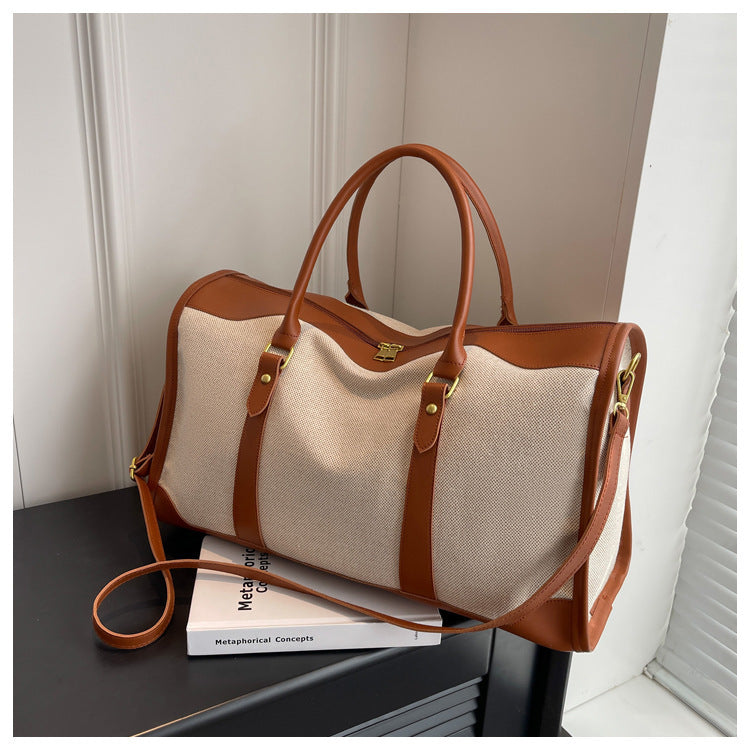 Voyagera™ – Canvas Travel Tote Bag (Large Capacity)