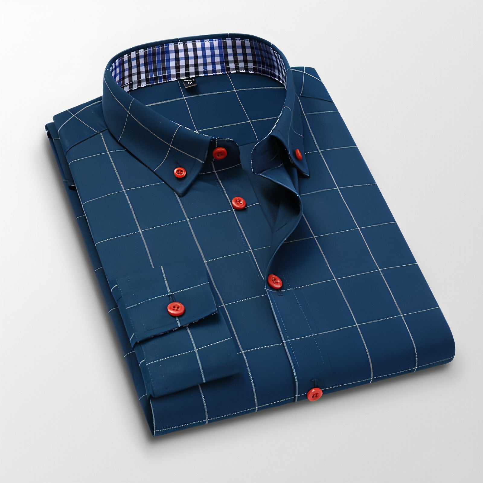 Fall Men's DressShirt Long Sleeve Casual Slim Fit