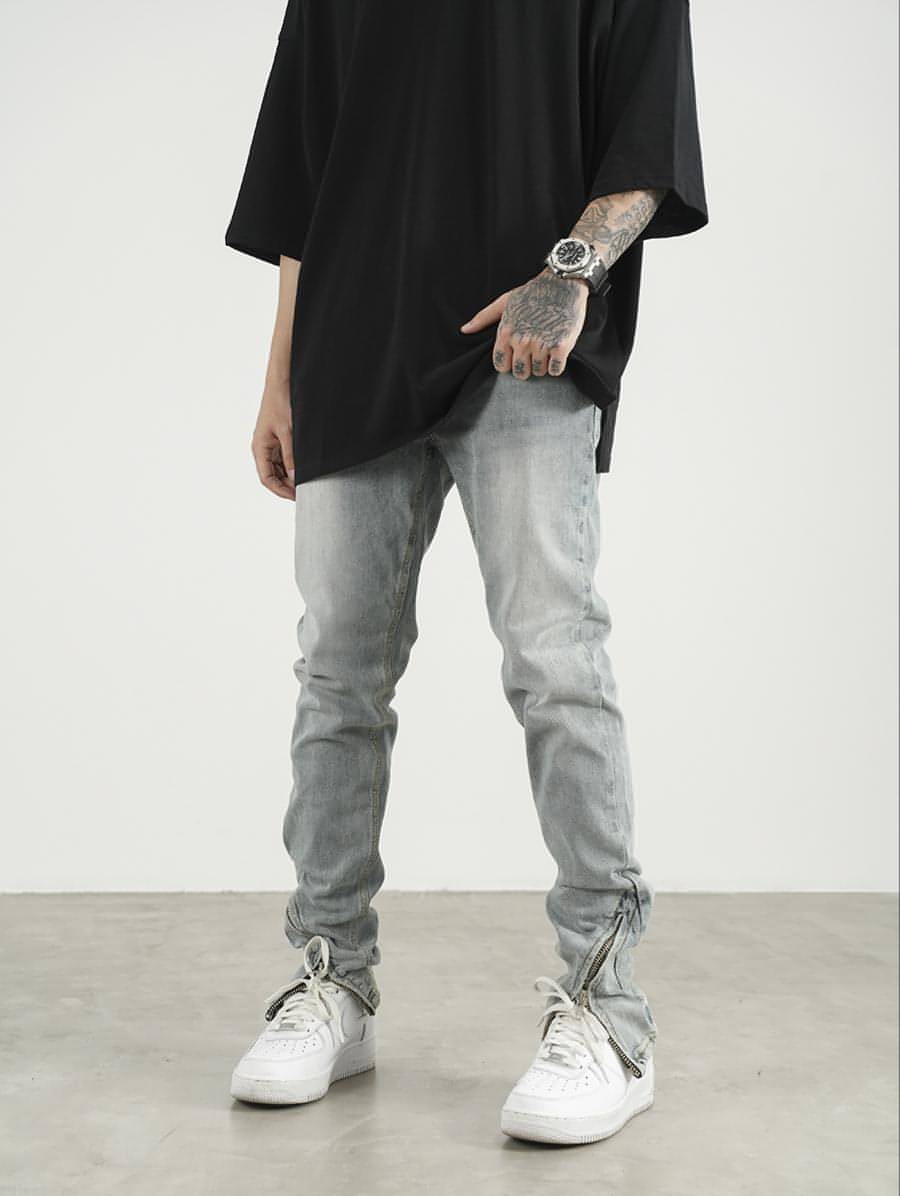 EdgeSplit™ – High Street Slim Jeans with Zipper Hem