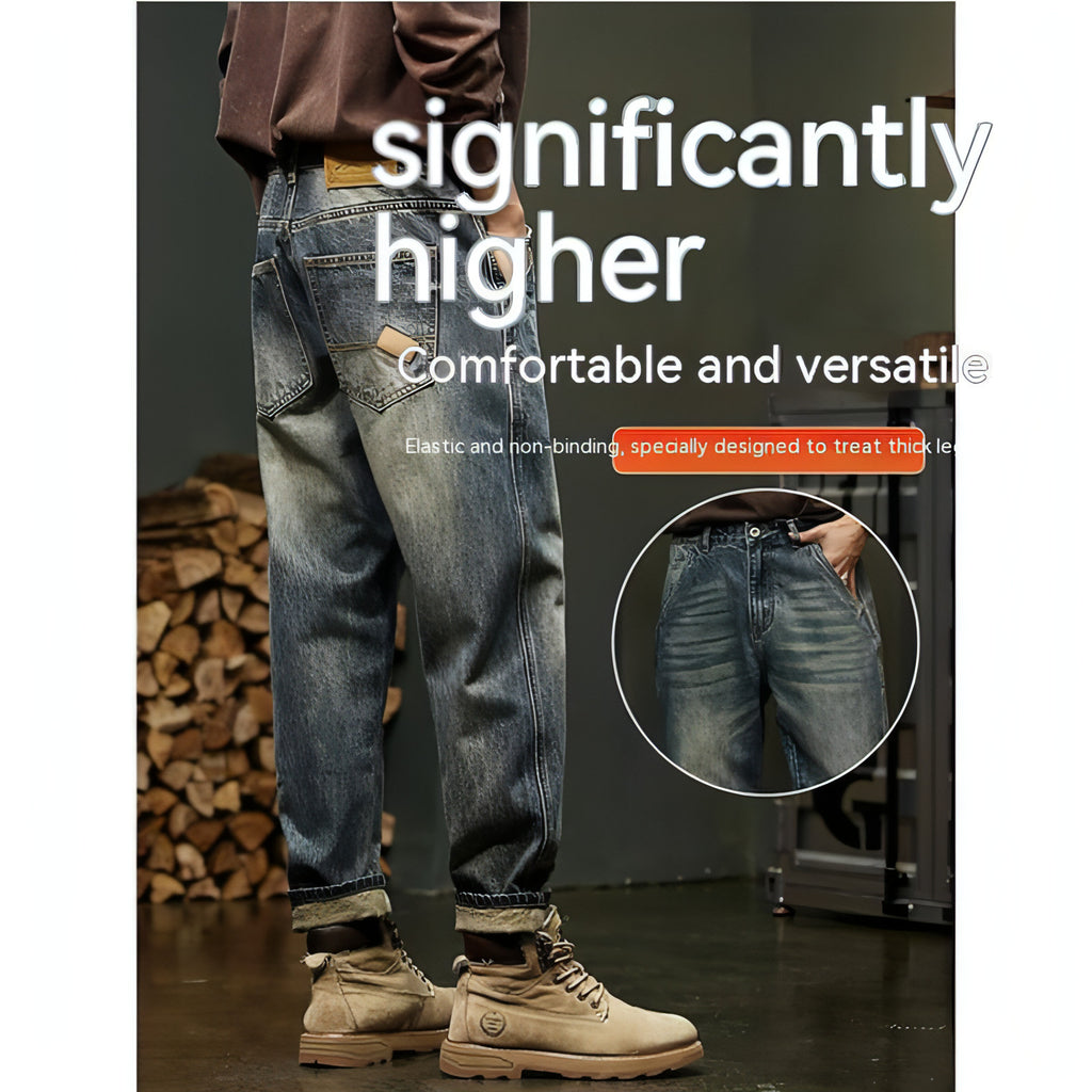 Men's Loose Straight Cargo Pants (Jeans)