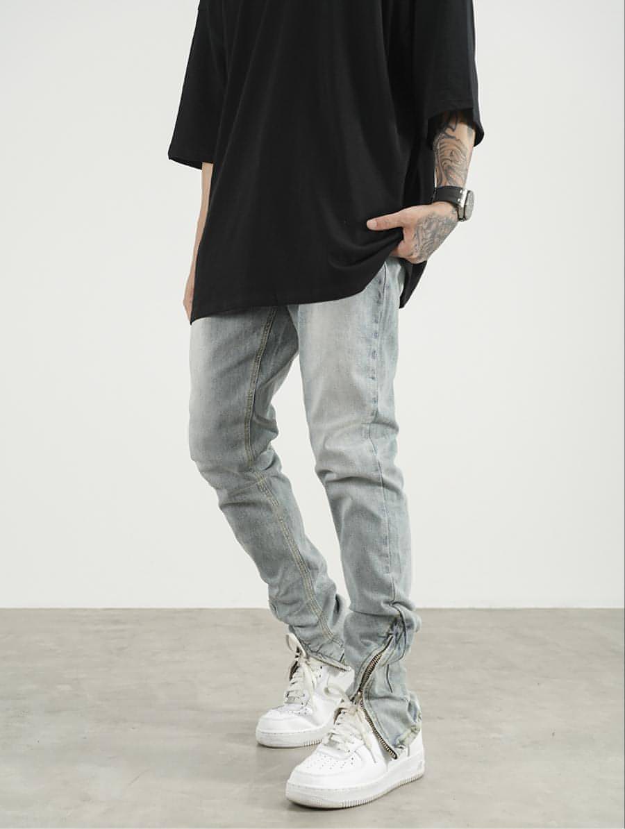 EdgeSplit™ – High Street Slim Jeans with Zipper Hem