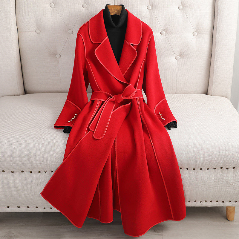 Women's Slim-Fit Wool Overcoat – Timeless Elegance & Comfort