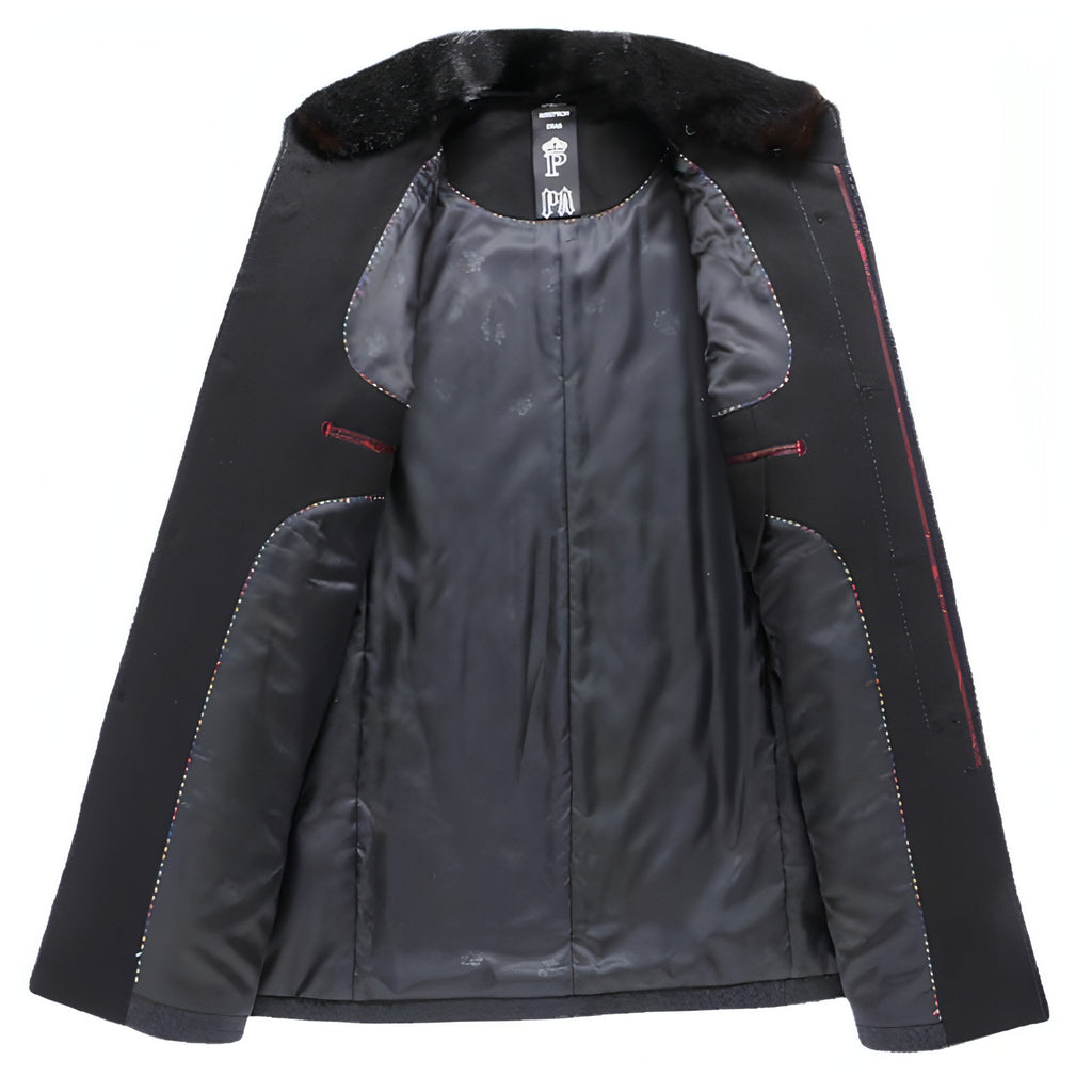 NordWool™ – Minimalist Stand Collar Wool Coat