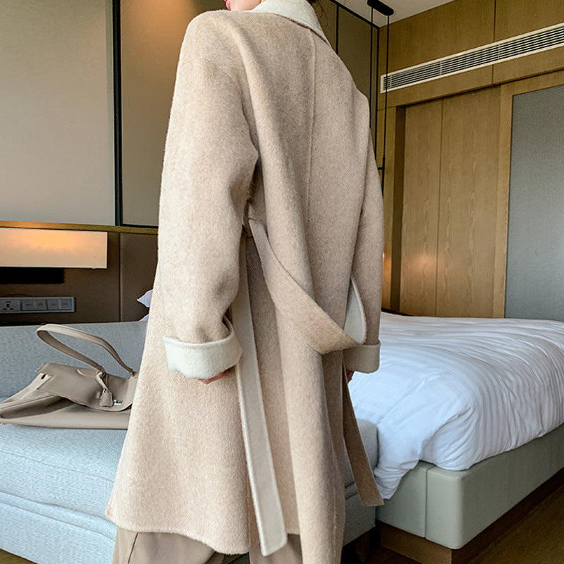 Ladies Wool Double-Faced Coat – Classic Elegance & Cozy Warmth