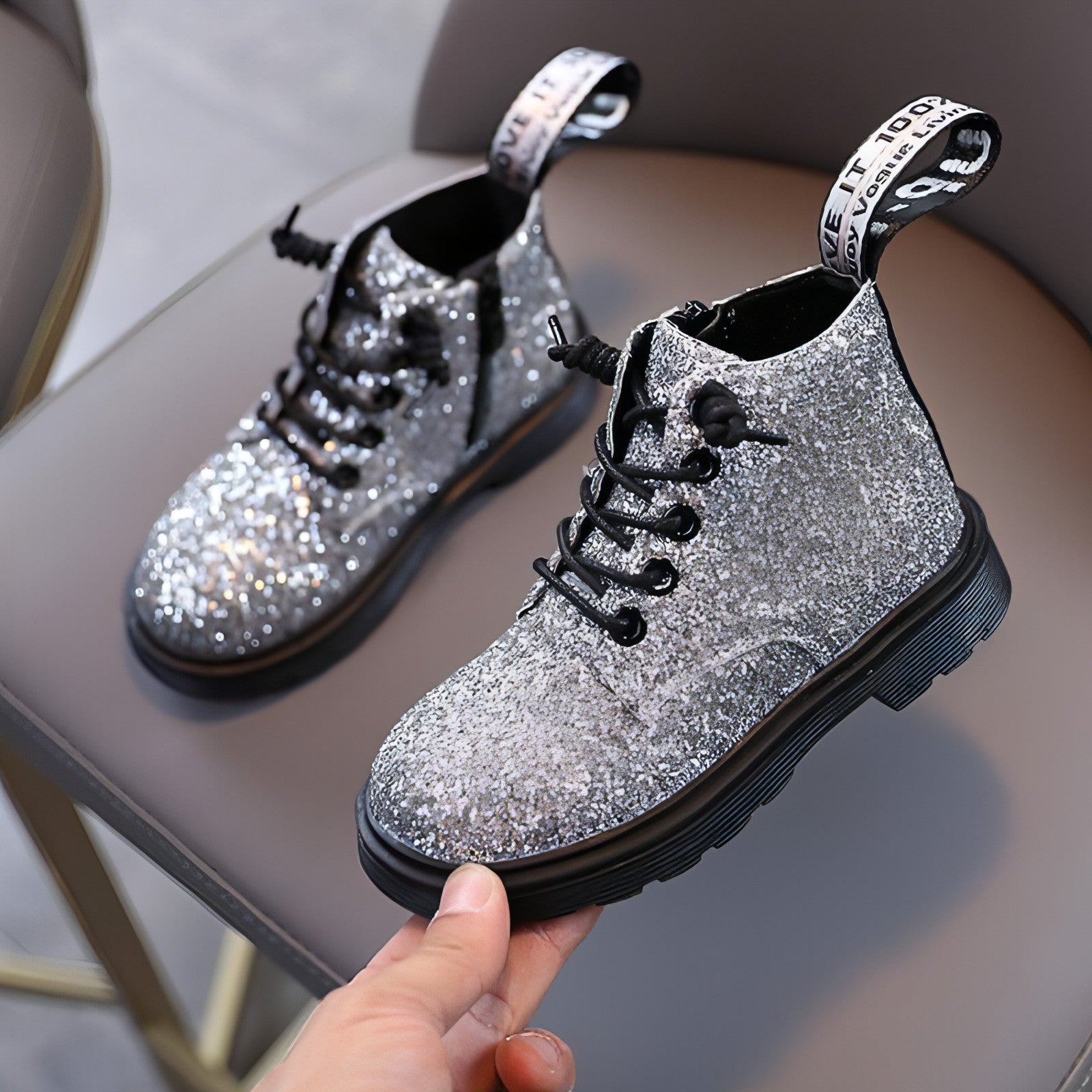 Girls boots side zipper ankle boots kids