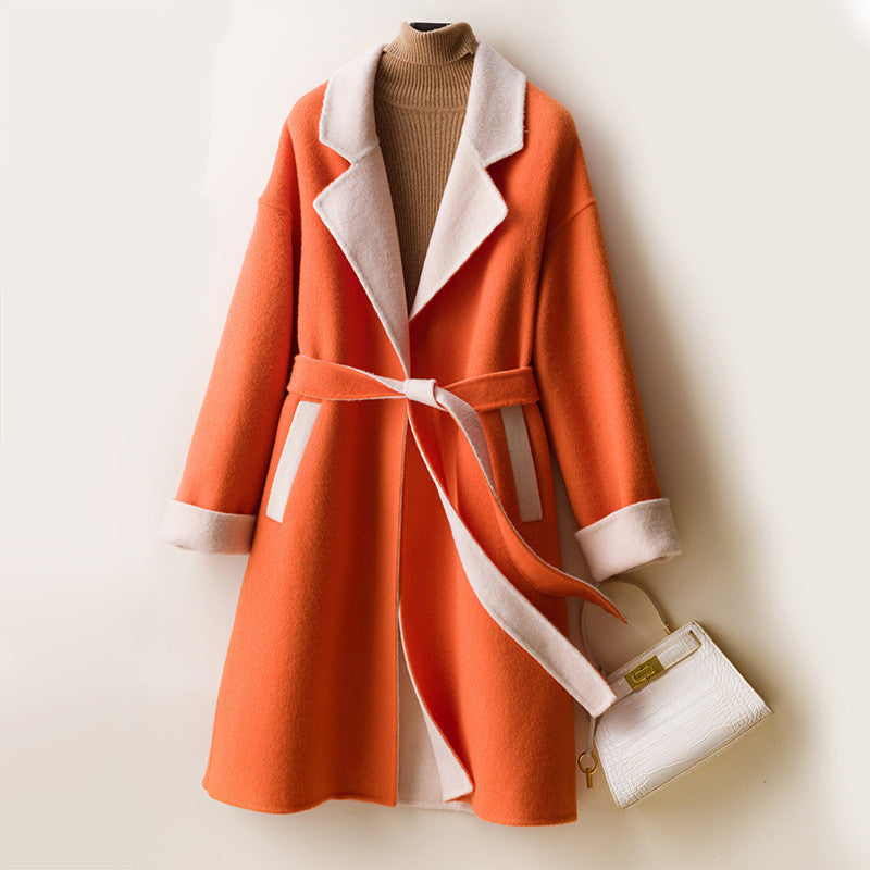 Ladies Wool Double-Faced Coat – Classic Elegance & Cozy Warmth