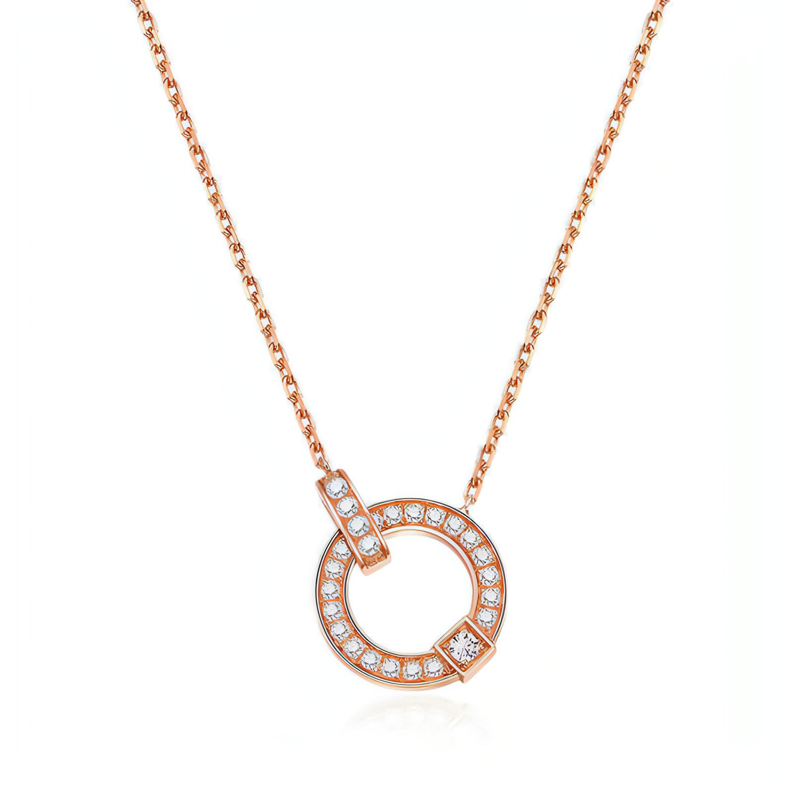 18K Gold Simple Fashion Diamond Clavicle Necklace