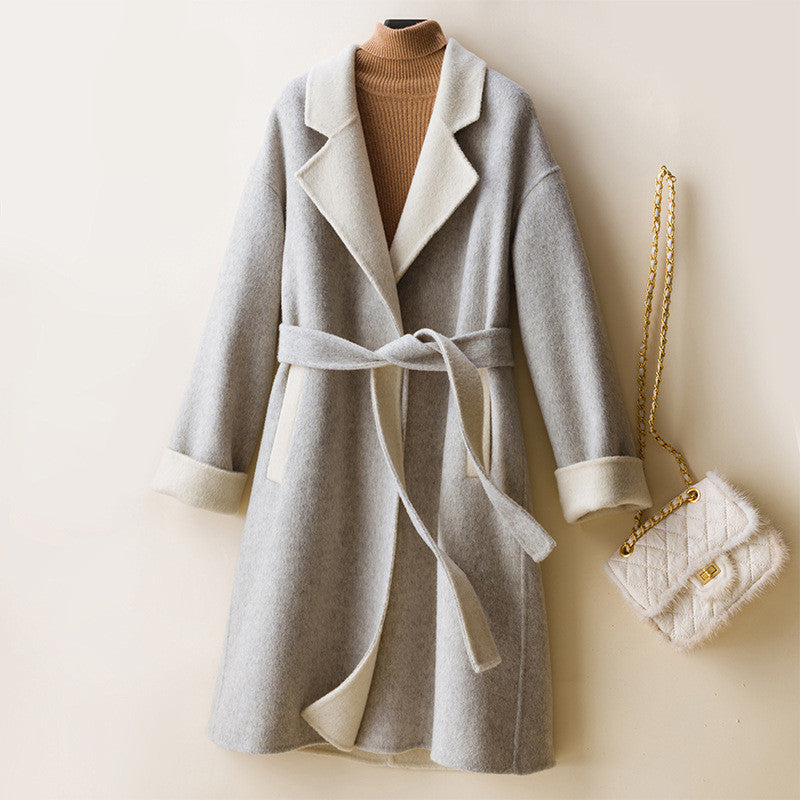 Ladies Wool Double-Faced Coat – Classic Elegance & Cozy Warmth