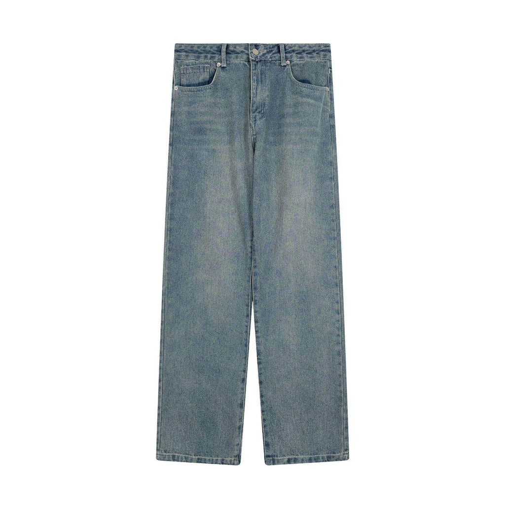Men's Back Towel Embroidery Straight Jeans