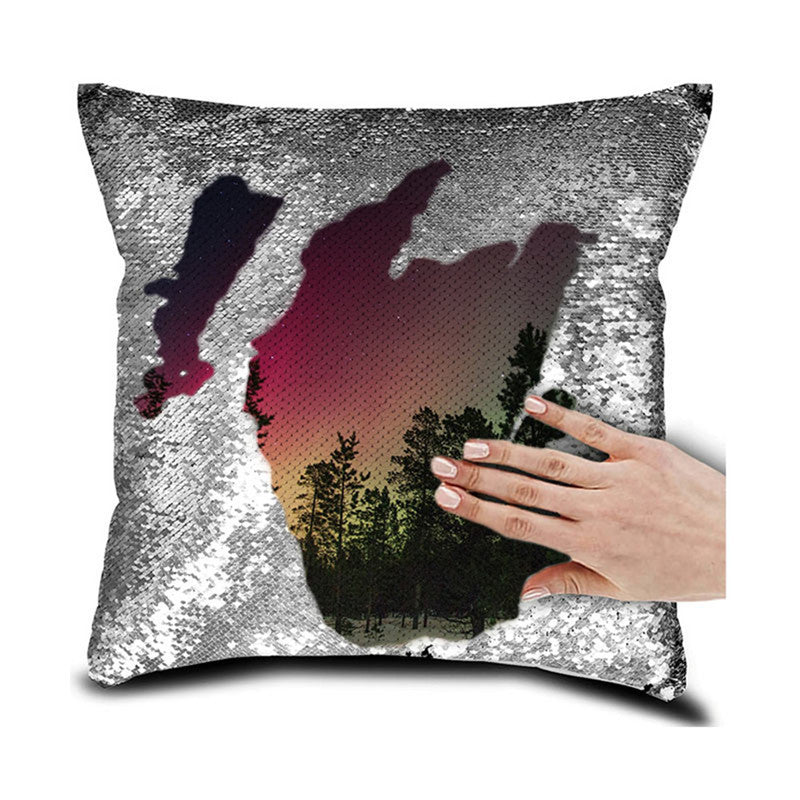 MemoryGlimmer™ – Custom Sequin Pillowcase with Photo or Name (40×40 cm)