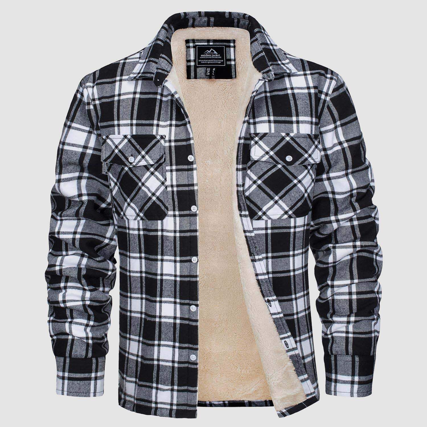 NordTrail™ – Fleece-Lined Lumberjack Shirt Jacket