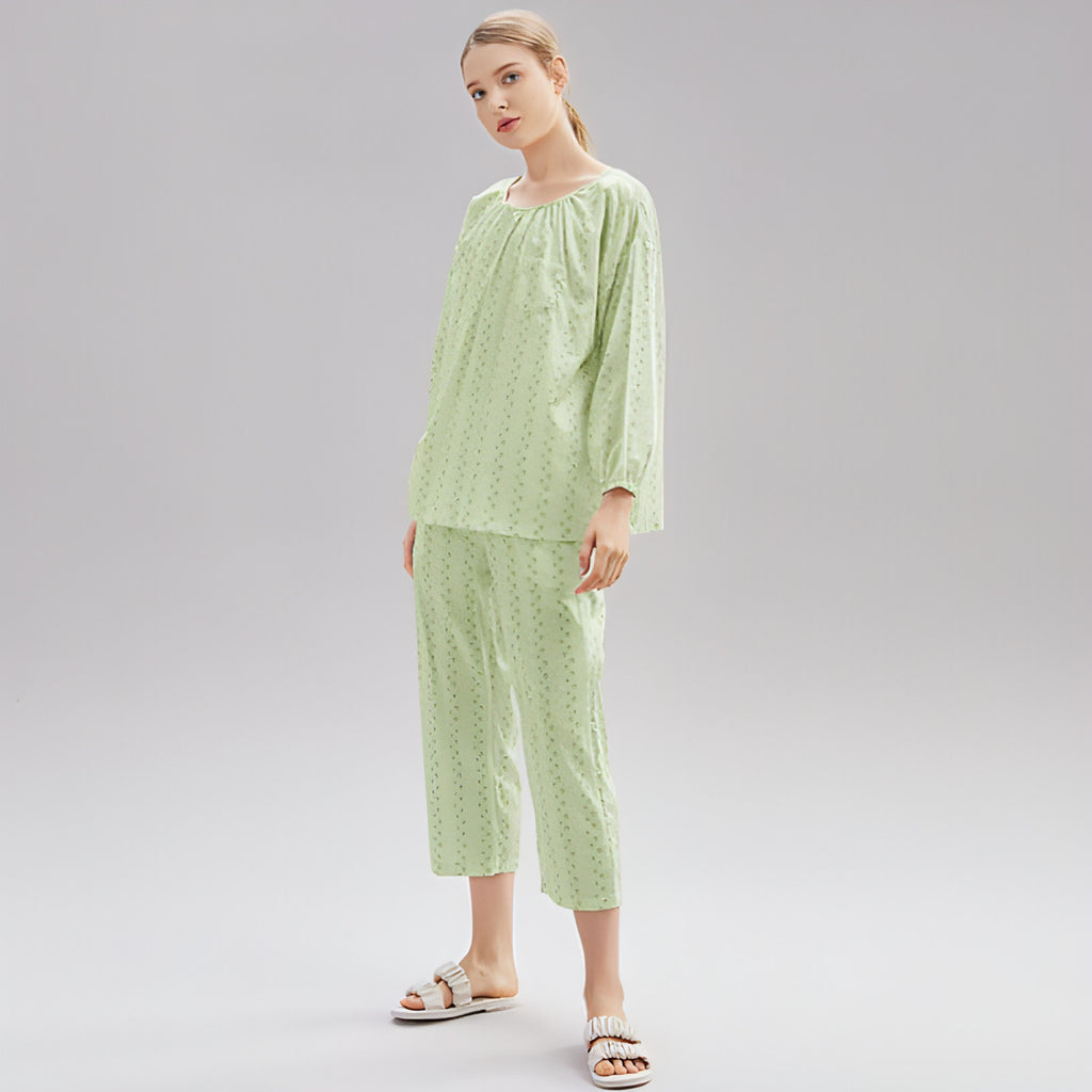 Women's Cotton Pajamas Spring Long-sleeved Homewear Thin New