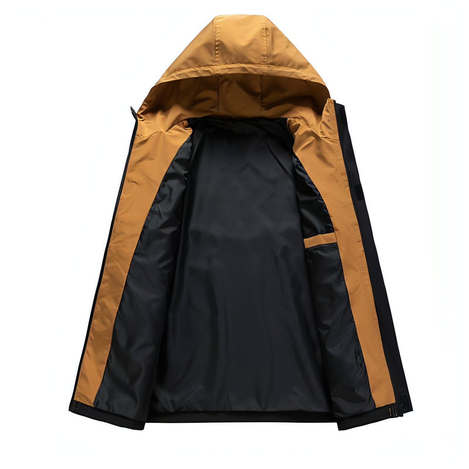 Men's Colorblock Hooded Loose Jacket Coat