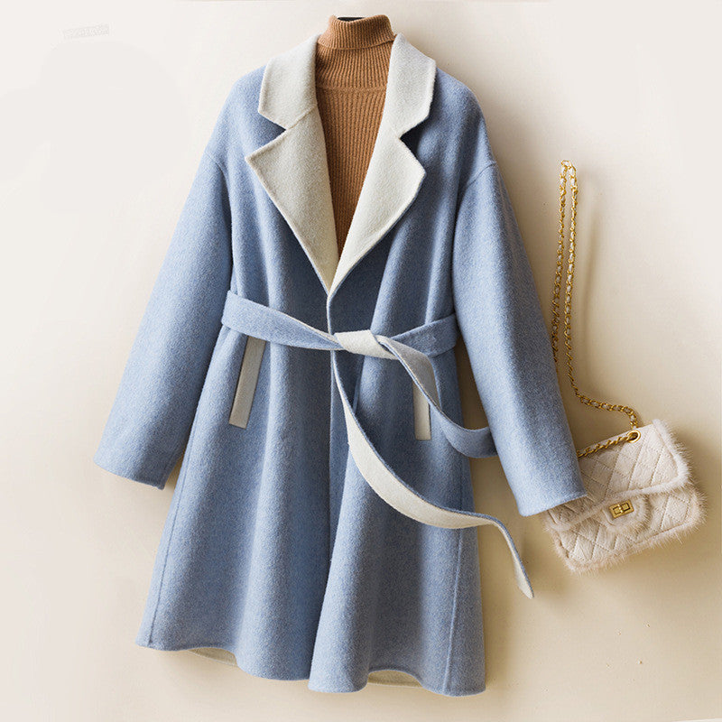 Ladies Wool Double-Faced Coat – Classic Elegance & Cozy Warmth