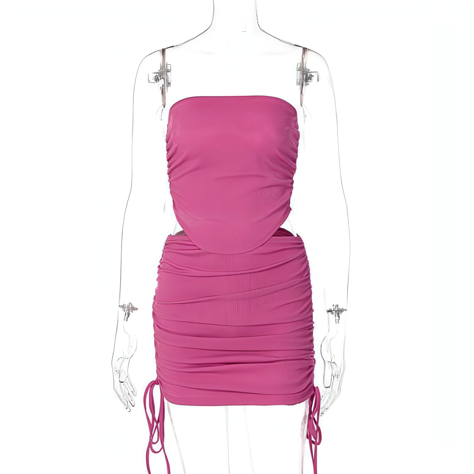 Women's Fashion Bandeau Slim-fit Drawstring Suit