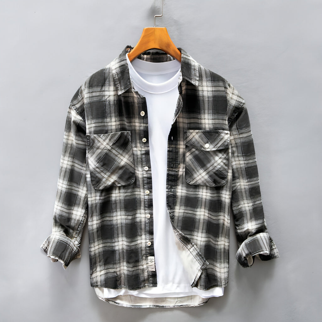 PlaidCraft™ – Pure Cotton Check Shirt for Men