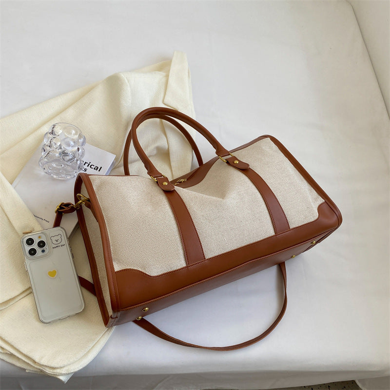 Voyagera™ – Canvas Travel Tote Bag (Large Capacity)