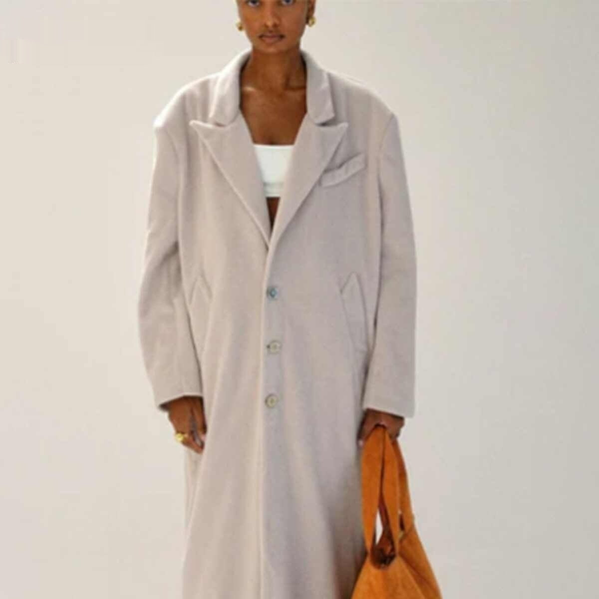 Nerazzurri Wool Padded Shoulder Coat – Timeless Style & Modern Comfort