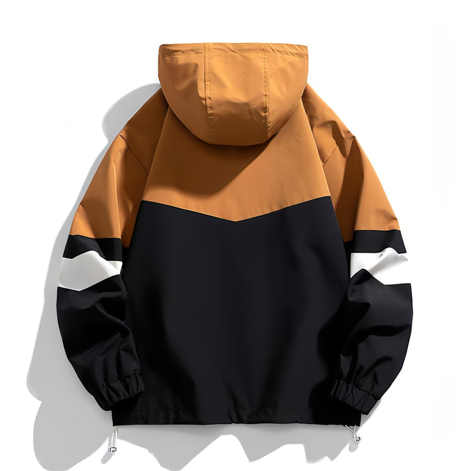 Men's Colorblock Hooded Loose Jacket Coat