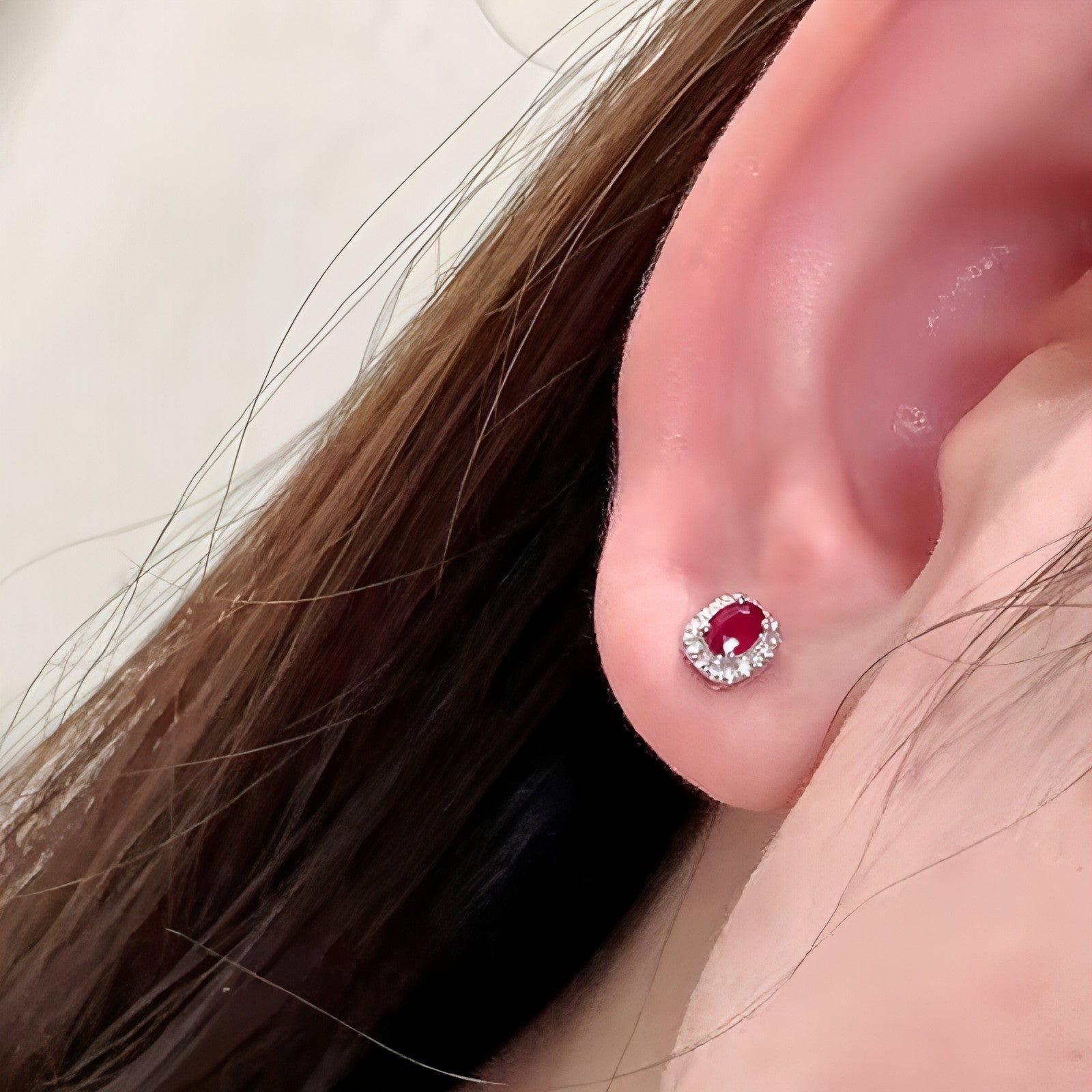 ❤️‍🔥 HF™ – Pigeon Ruby Studs | 18K Royal Edition
