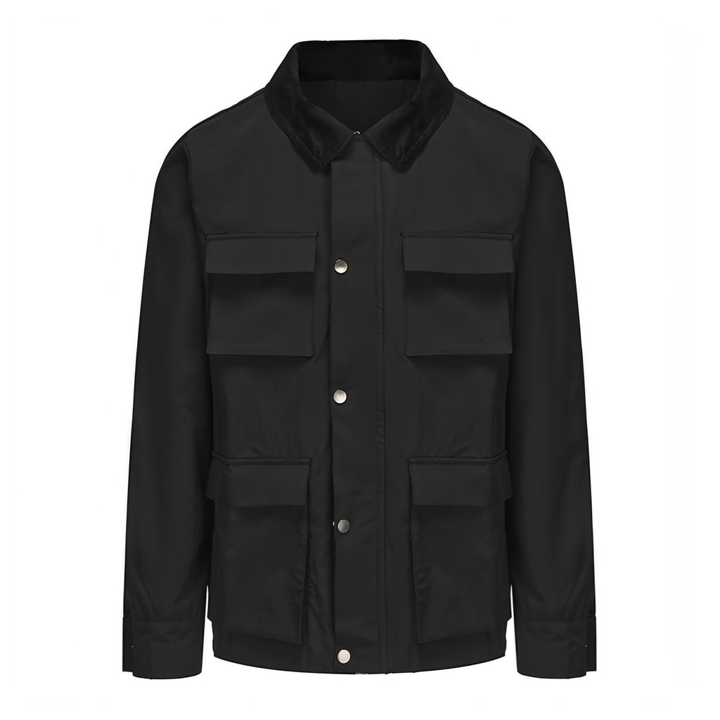 Fashion Solid Color Zipper Jacket Jacket Men